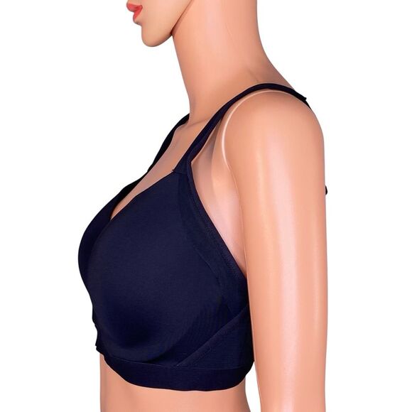 Breezies Natural Embrace Underwire Contour Tee Shirt Bra Black Size 34D - Picture 2 of 5